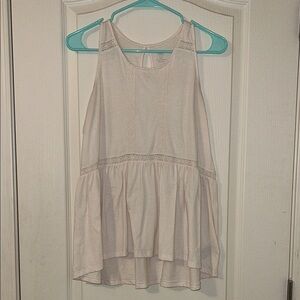 Girls xl 14 old navy Cream Sleeveless Peplum Top